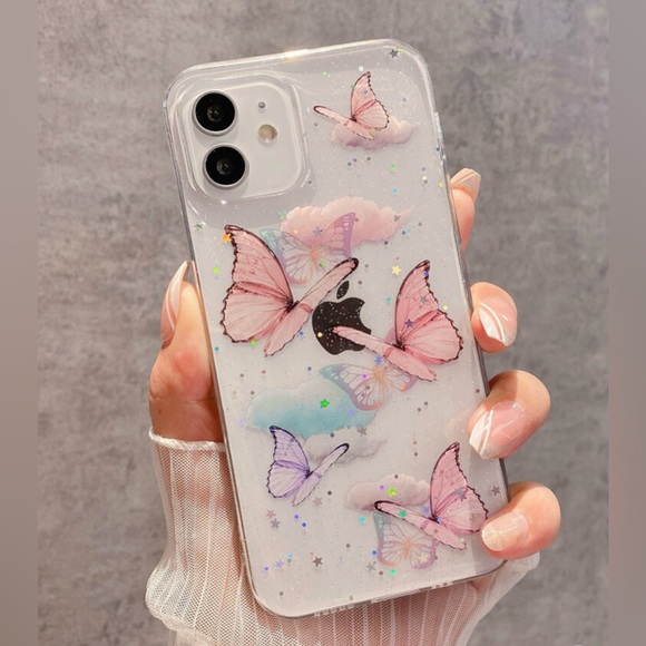 NWT iPhone13ProMax Sparkling Butterfly Glitter Clear Phone Case - Picture 3 of 3
